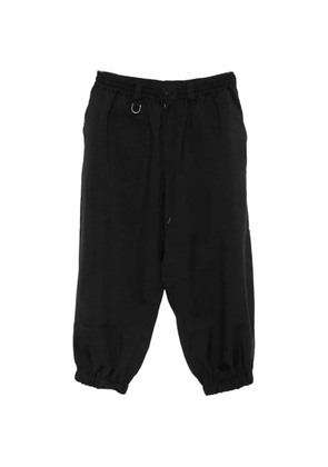 Y-3 drawstring elasticated-cuffs trousers - Black