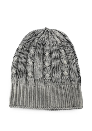Avant Toi cable-knit beanie hat - Grey