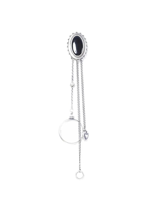 Ann Demeulemeester chain-link heart-motif brooch - Silver