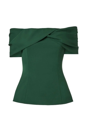 Carolina Herrera draped off-shoulder blouse - Green