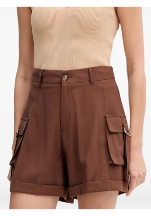 Gaudi cargo turn-up shorts - Brown