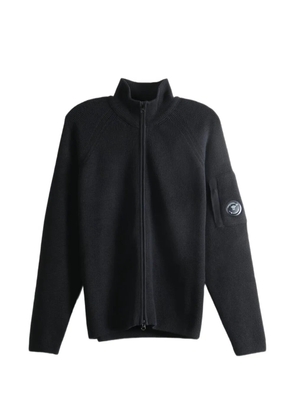 C.P. Company lens-detail zip-up cardigan - Black