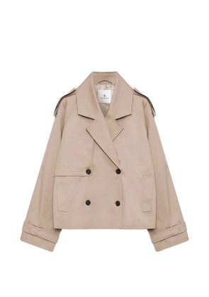 ANINE BING Rickie cropped trench - beige - Neutrals