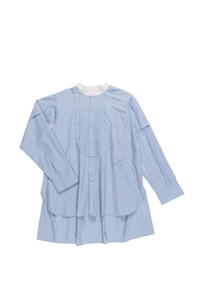 La Fetiche Lou striped embroidered blouse - Blue