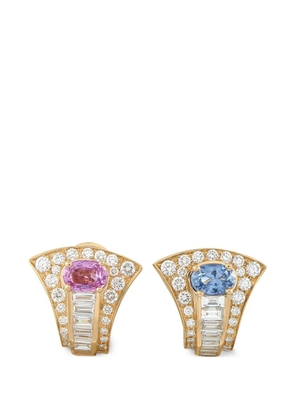 Bvlgari Pre-Owned sapphire and diamond earrings - Gold