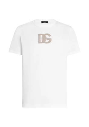 Dolce & Gabbana cotton T-shirt with patch - White