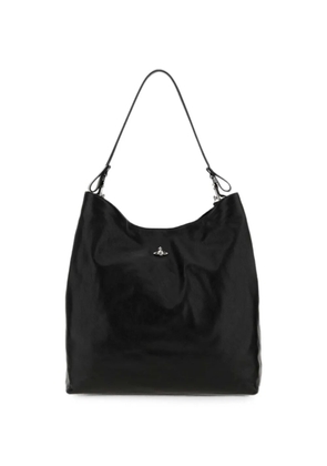 Vivienne Westwood large Lottie leather shoulder bag - Black
