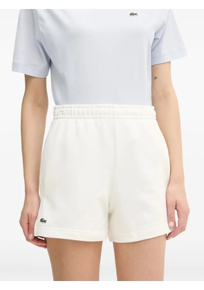 Lacoste logo-patch elasticated shorts - White