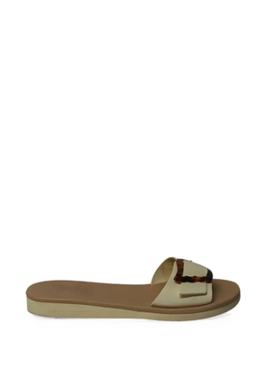 Ancient Greek Sandals Aglaia wing-buckle sandals - Neutrals