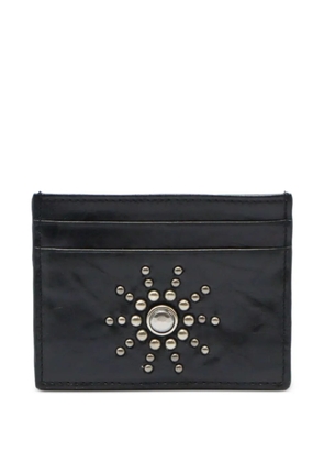 Htc Los Angeles Sun stud-embellished leather card holder - Black