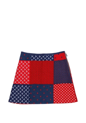 La Fetiche patchwork-design mini skirt - Red