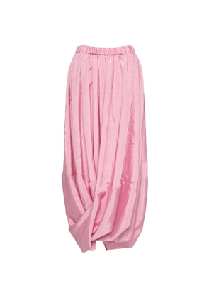 Muller Of Yoshiokubo draped elasticated-waistband midi skirt - Pink