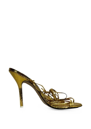 The Attico Crystal Ball embellished sandals - Gold