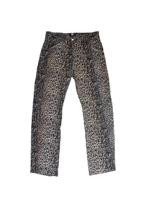 Htc Los Angeles leopard-print loose-fit jeans - Black