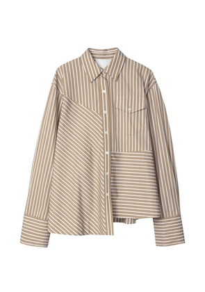 3.1 Phillip Lim asymmetrical striped shirt - Neutrals