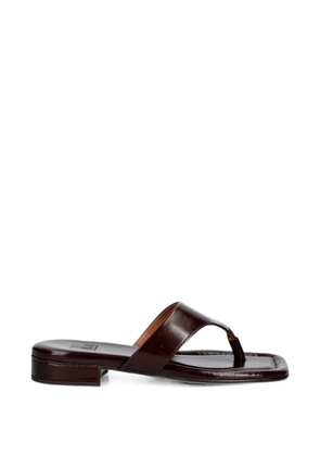BILLI BI square-toe flat sandals - Brown