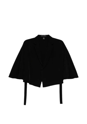 Y's crepe-de-chine cape - Black