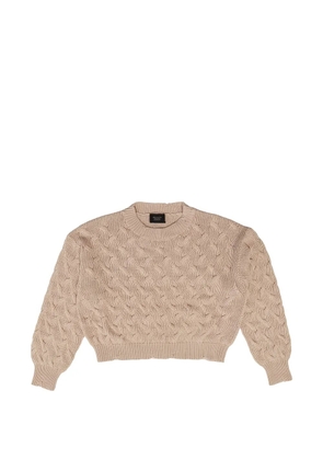 Htc Los Angeles braided cable-knit sweater - Neutrals