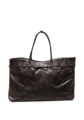 Marge Sherwood buckle-detail leather shoulder bag - Brown