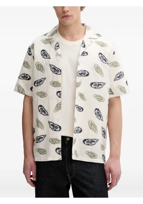 Marc O'Polo oyster-print short-sleeve shirt - Neutrals