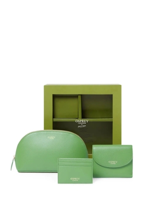 Osprey logo-print leather travel set - Green