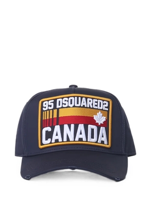 DSQUARED2 D2 logo-patch baseball cap - Blue