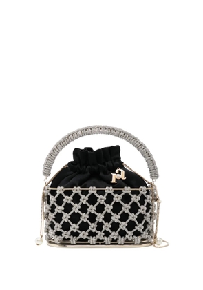 Rosantica Holli Nodi crystal-embellished bucket bag - Silver