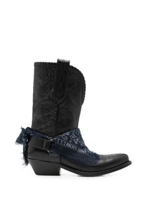 Golden Goose scarf-embellishment boots - Black