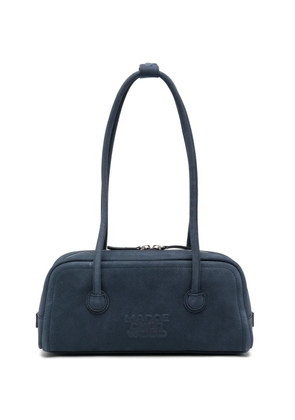 Marge Sherwood embossed-logo nubuck-leather tote bag - Blue