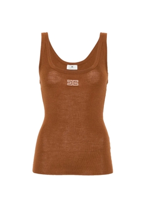 Elisabetta Franchi ribbed-knit tank top - Brown