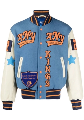 Awake NY lion-patch sport jacket - Blue