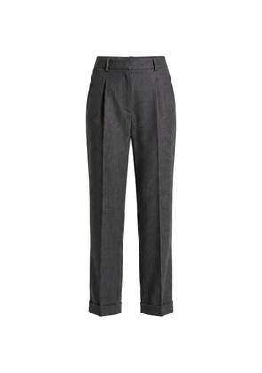 Peserico pleated turn-up trousers - Grey
