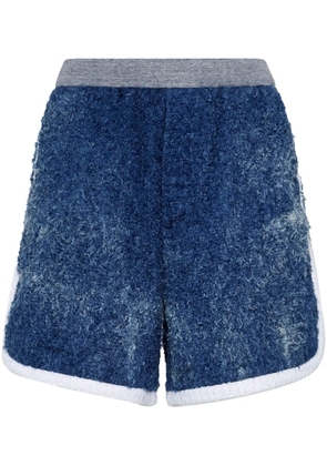 DSQUARED2 faded-effect textured shorts - Blue
