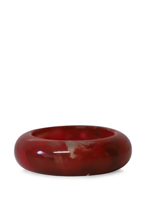 Lanvin Pre-Owned marble-pattern bangle bracelet - Red