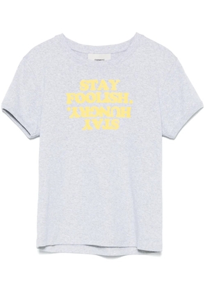 Coperni Stay Hungry-print T-shirt - Grey
