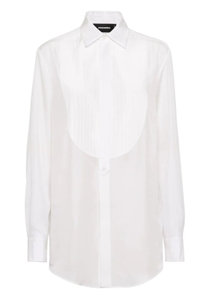 DSQUARED2 bib-collar cotton shirt - White