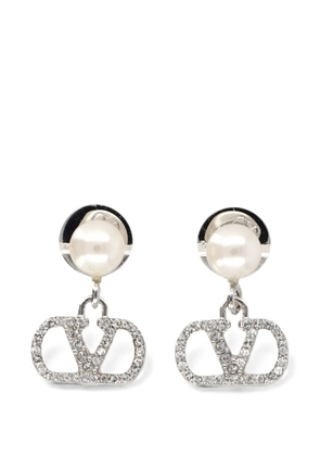 Valentino Garavani VLogo Signature faux-pearl earrings - Silver