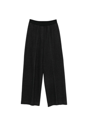 Peserico pressed-crease wide-leg trousers - Black