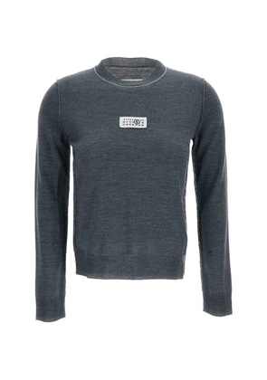 MM6 Maison Margiela logo-patch sweater - Grey