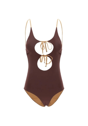 Maison Anami reversible cut-out swimsuit - Brown
