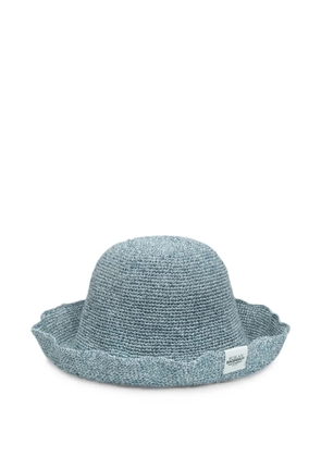 Ruslan Baginskiy scallop-edge interwoven bucket hat - Blue