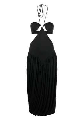Stella McCartney triangle-bra halterneck midi dress - Black