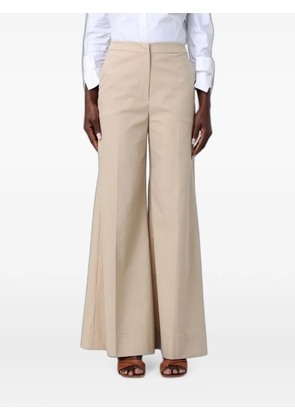 Hanita pressed-crease wide-leg trousers - Neutrals