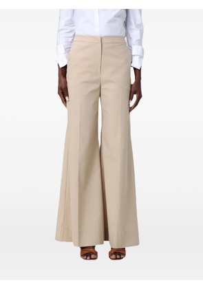 Hanita pressed-crease wide-leg trousers - Neutrals