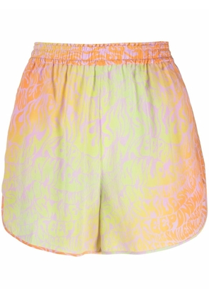 Stella McCartney slogan-print shorts - Yellow