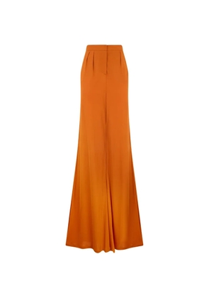 Alberta Ferretti high-waisted flared maxi skirt - Orange