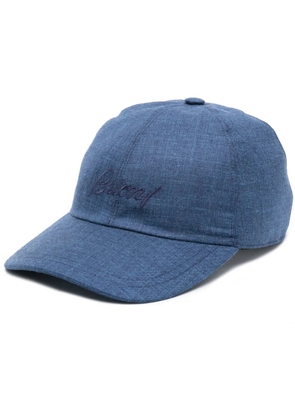 Brioni logo-embroidered baseball cap - Blue