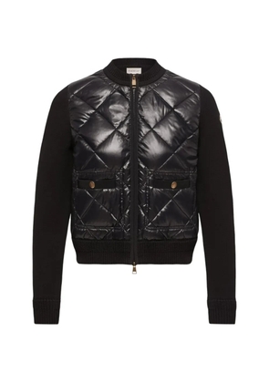 Moncler quilted panelled jacket - Black