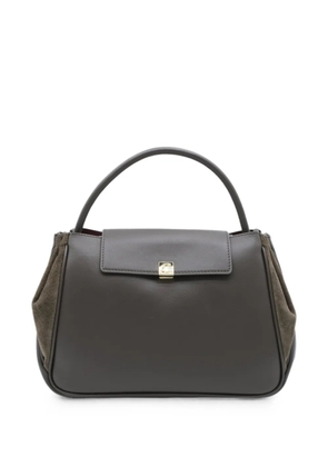 Coccinelle suede-panelled leather shoulder bag - Brown