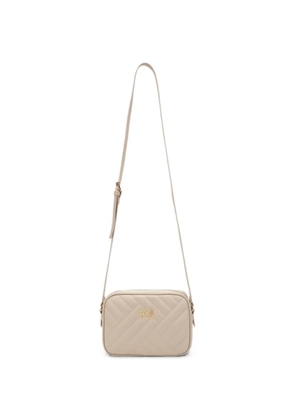Cavalli Class quilted logo-plaque shoulder bag - Neutrals
